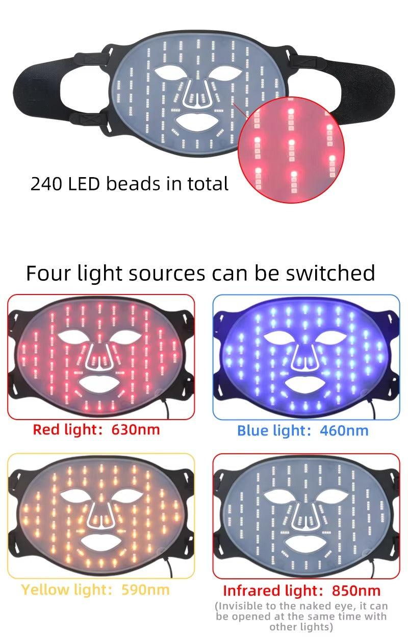 Lumière Pro LED Face Mask — 4-Wavelength Clinical Light Therapy