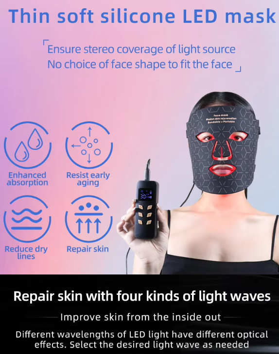 Lumière Pro LED Face Mask — 4-Wavelength Clinical Light Therapy